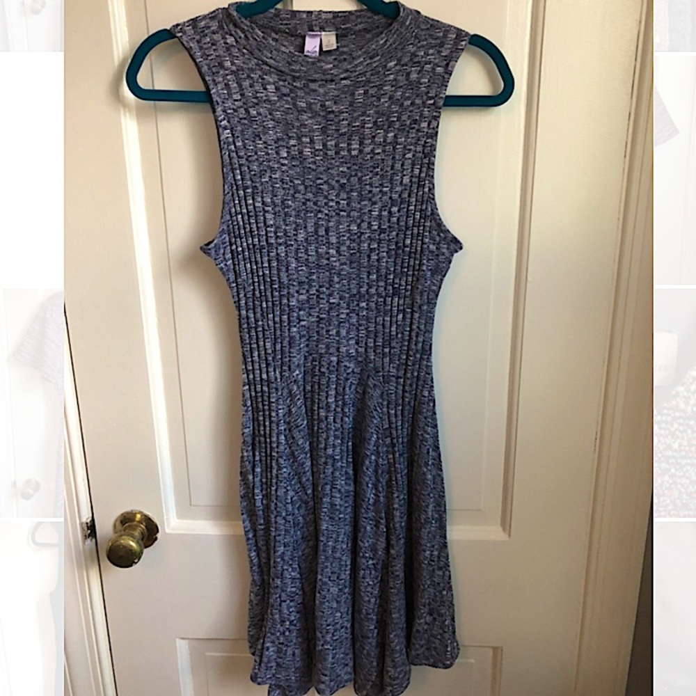 Sleeveless Ribbed Sweater Dress